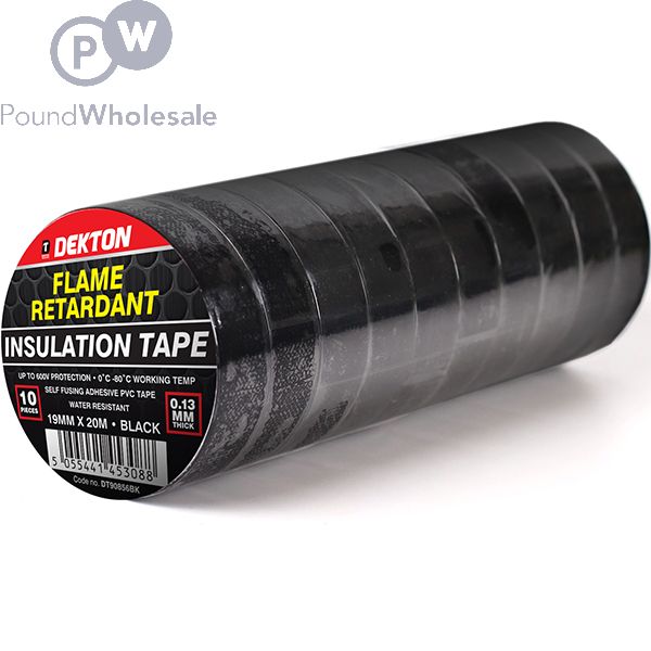 Dekton black flame-retardant insulation tape — supplier reference photograph