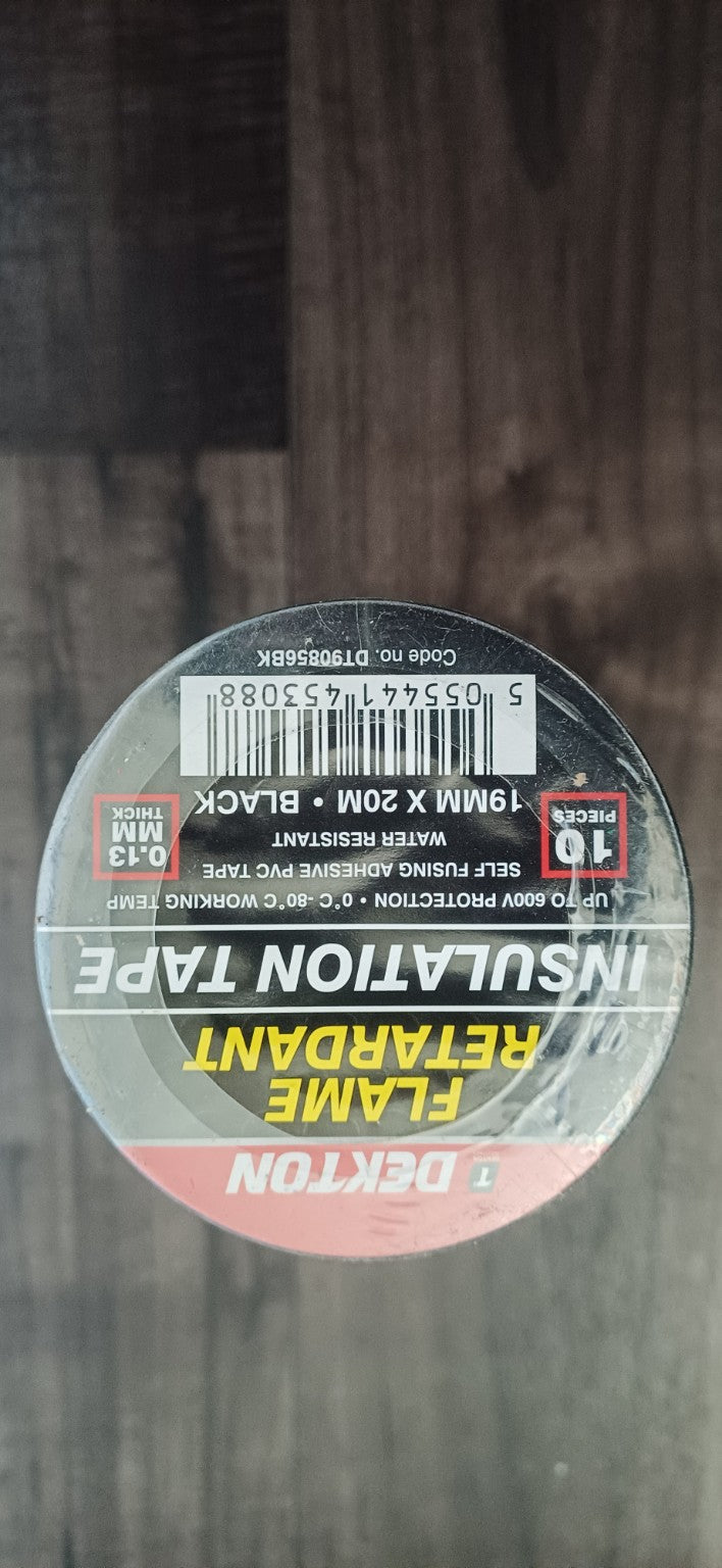 Dekton tape label, dimensions and barcode