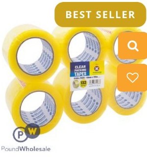 Marksman Clear Packing Tape 48mm x 132m — Case of 36