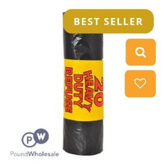 RM Extra Heavy Duty Black Refuse Sacks 110L 20 Pack — Case of 30